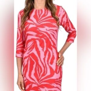 NWT SCAPA LAUREN PERRE‎ | Printed Dress in Red XS